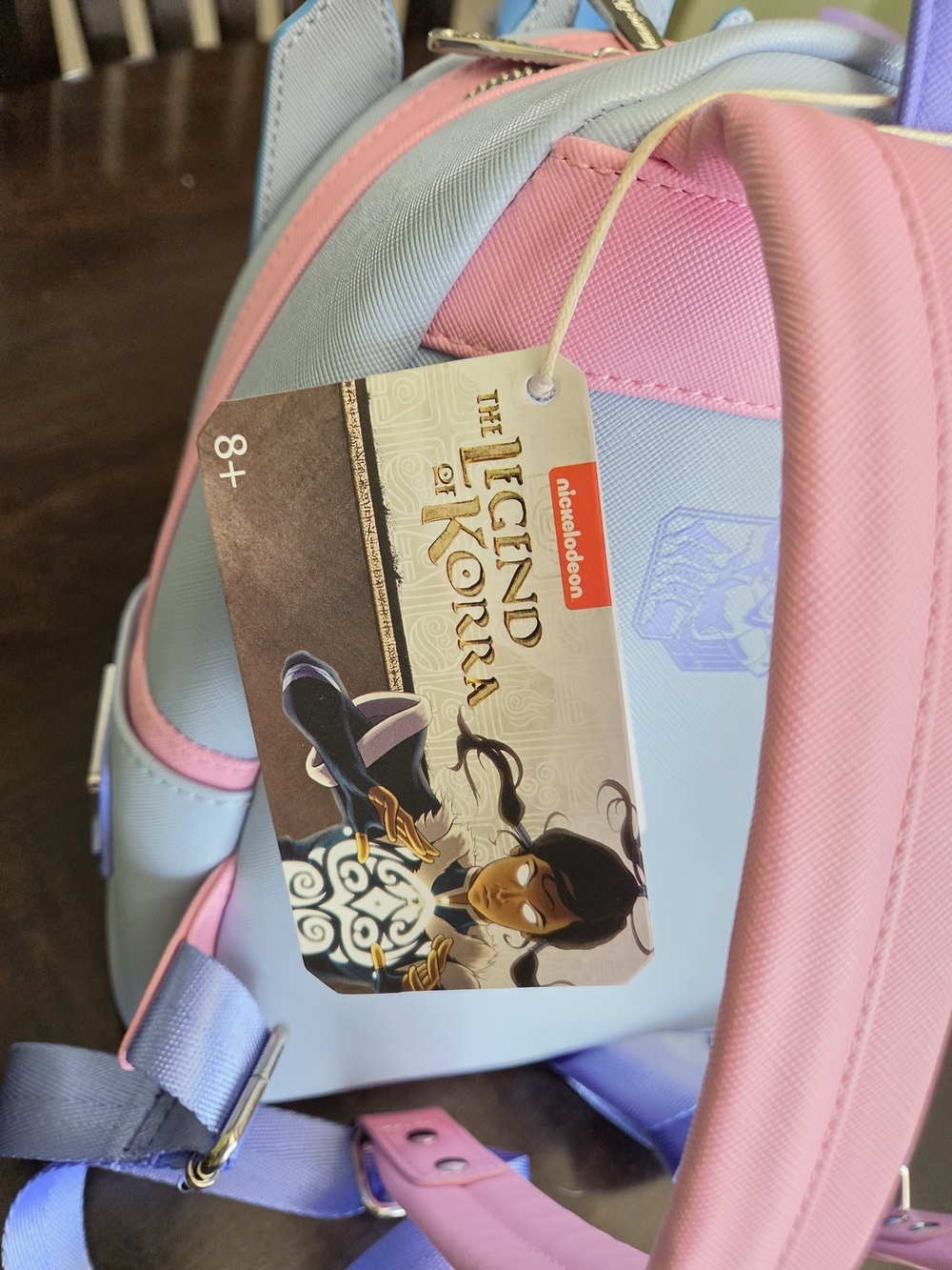 Loungefly: Legend of Korra- Team Korra Mini Backpack - Pastel Pink & Light Blue - Picture 2 of 5